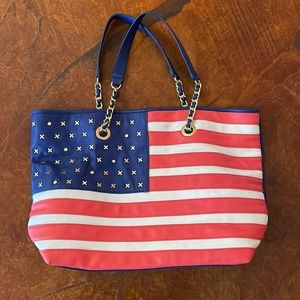 Like new Betsy Johnson American flag bag